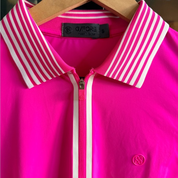 G/FORE Long Sleeve Polo 1/4 Zip Performance Golf Knockout Pink Women’s Small - Picture 5 of 7